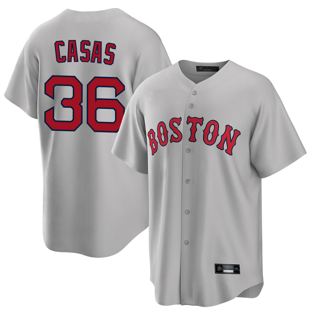 B.Red Sox #36 Triston Casas Player Gray Road Home Game Hdoa Stitched Jerseys