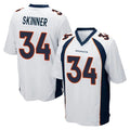 D.Broncos #34 JL Skinner Player White Game Hdoa Stitched Jerseys