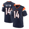 D.Broncos #14 Courtland Sutton Player Navy Home Game Hdoa Stitched Jerseys