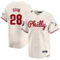 P.Phillies #28 Alec Bohm Player Cream Phillies & Eagles Vapor Premier Limited Hdoa Stitched Jerseys
