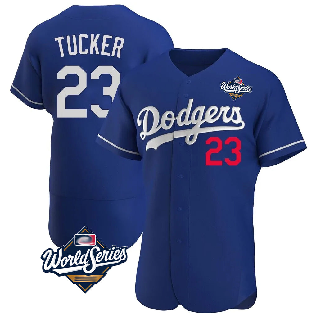 LA.Dodgers #23 Kyle Tucker Player Royal World Series Limited Elite Home Hdoa Stitched Jerseys