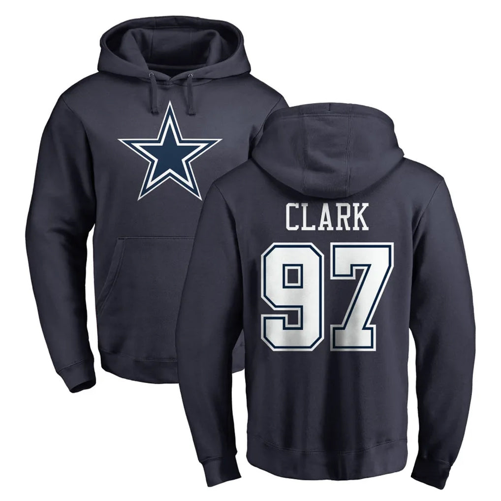 D.Cowboys #97 Kenny Clark Player Navy Pullover Hoodies Limited Hdoa Stitched Jerseys