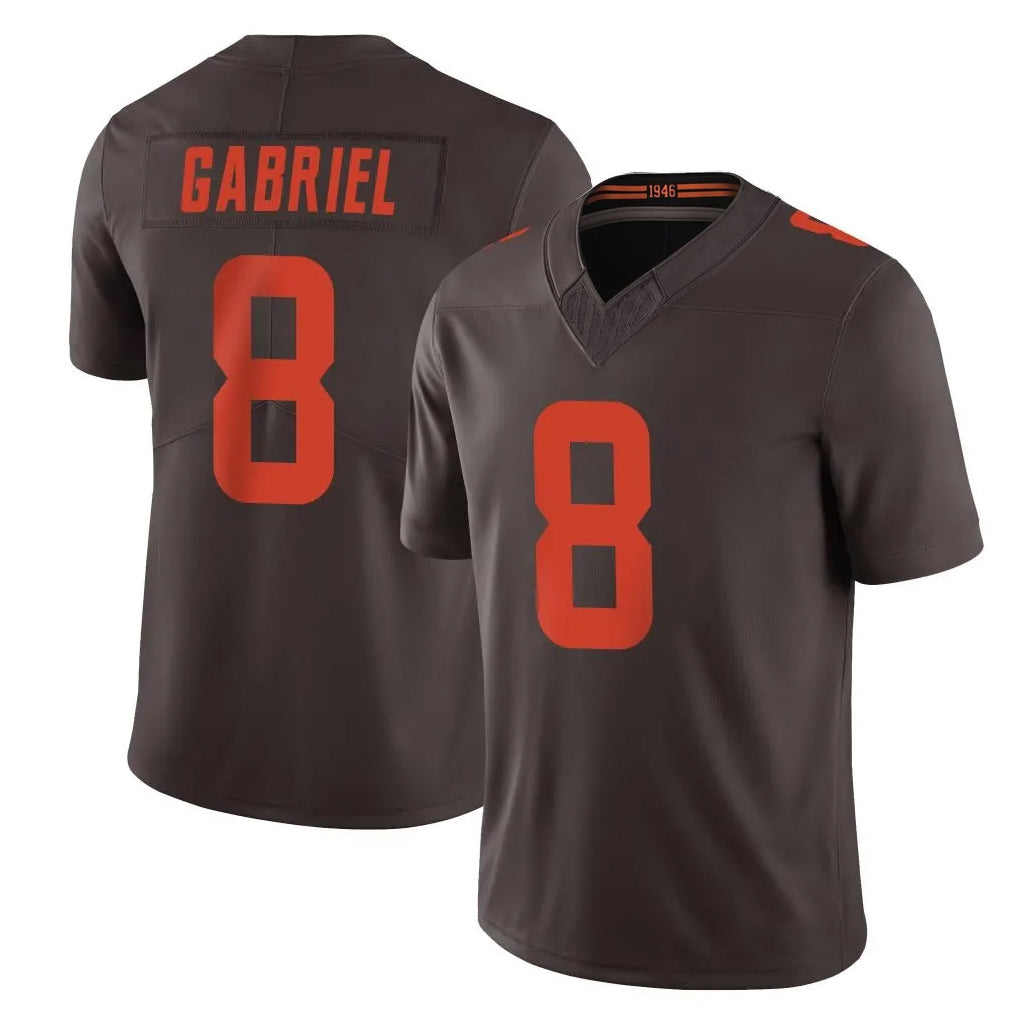 C.Browns #8 Dillon Gabriel Player Brown Limited Vapor F.U.S.E. Alternate Game Hdoa Stitched Jerseys