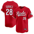 C.Reds #28 Eugenio Su¨¢rez Player Red Home Limited Hdoa Stitched Jerseys