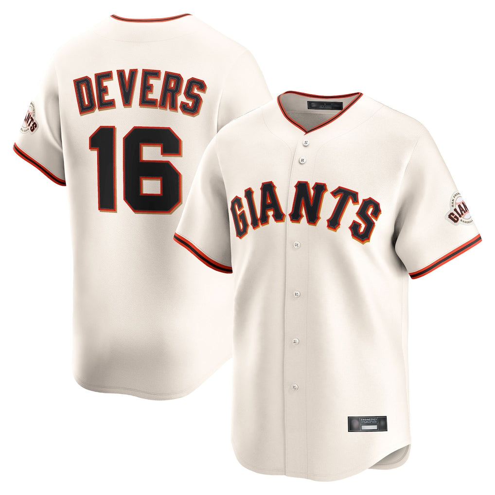 SF.Giants #16 Rafael Devers Player Cream Home Limited Hdoa Stitched Jerseys
