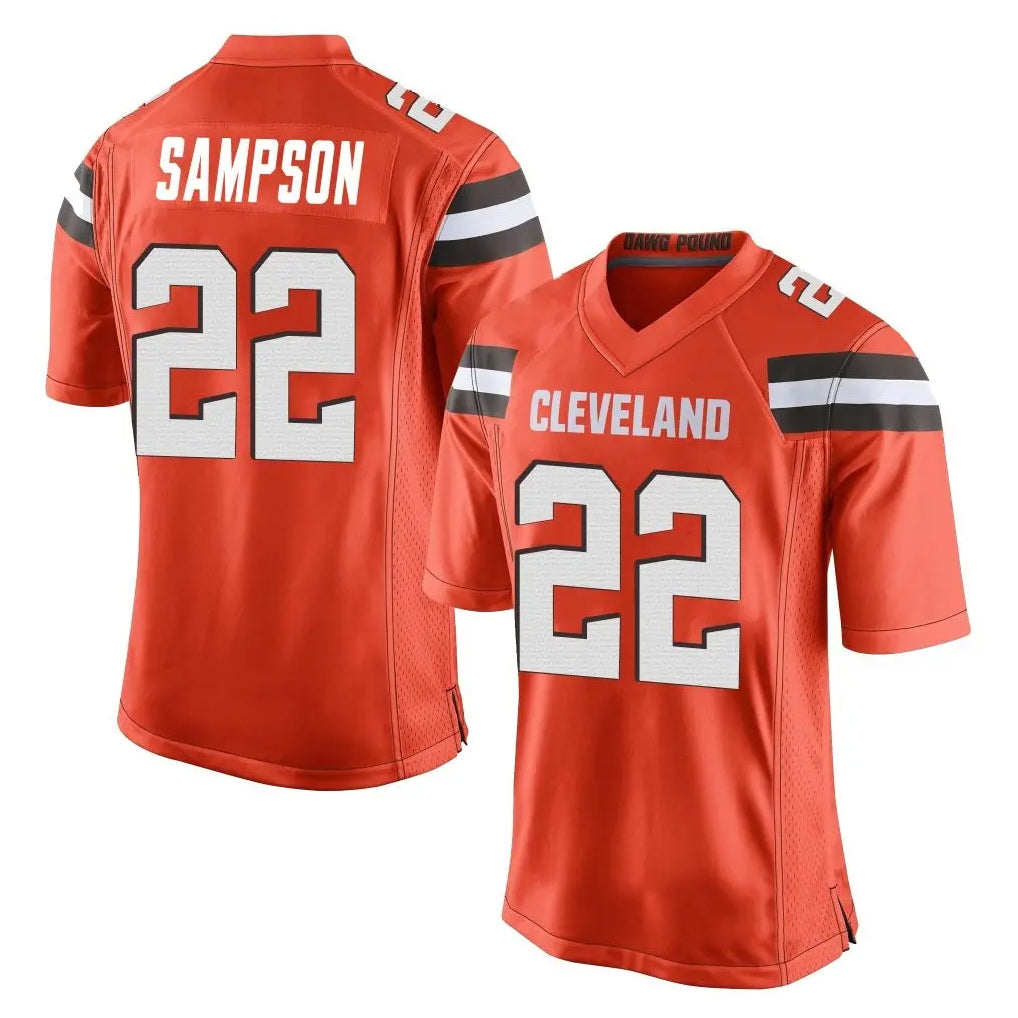 C.Browns #22 Dylan Sampson Player Orange Vapor Limited Home Game Hdoa Stitched Jerseys