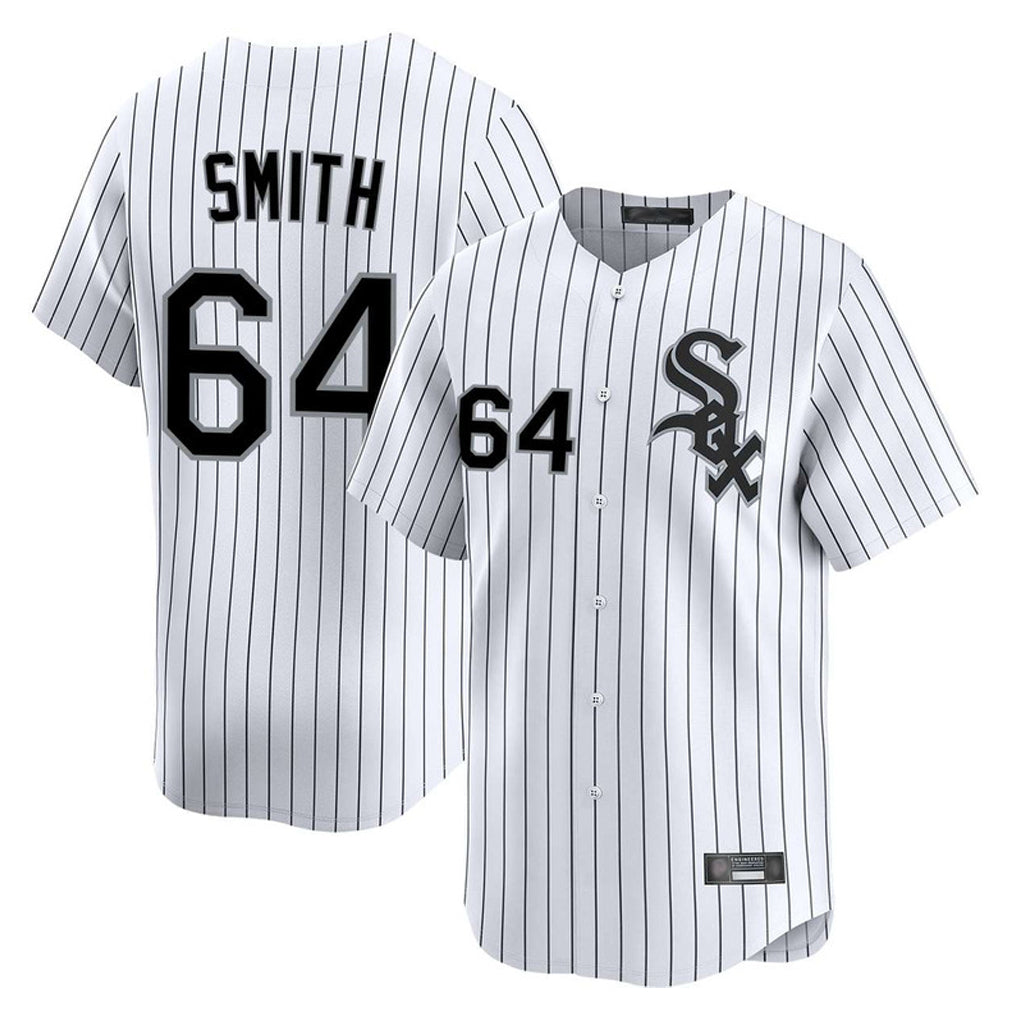 C.White Sox #64 Shane Smith Player White Stripe Limited Home Hdoa Stitched Jerseys