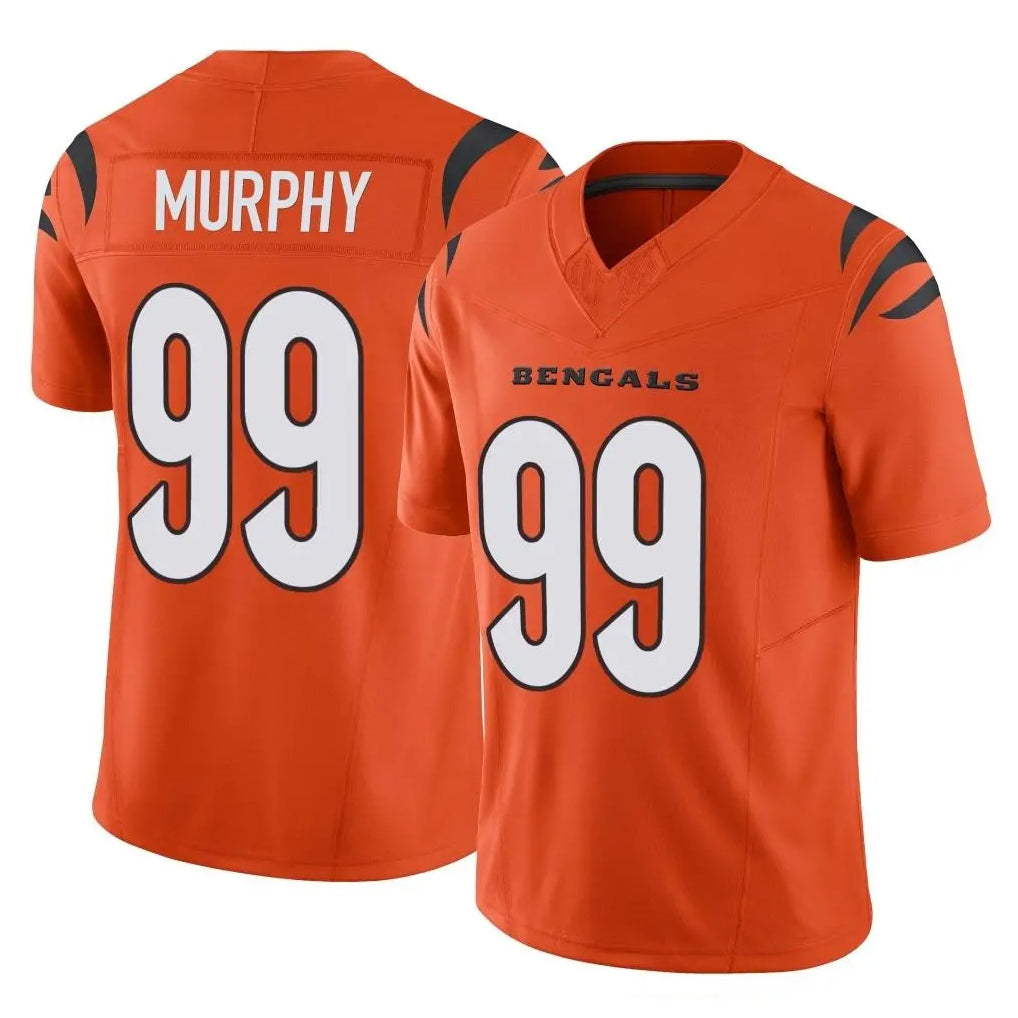 C.Bengals #99 Myles Murphy Player Orange Vapor F.U.S.E. Limited Home Game Hdoa Stitched Jerseys