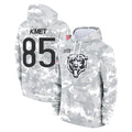C.Bears #85 Cole Kmet Player Arctic Camo Salute to Service Pullover Hoodies Limited Hdoa Stitched Jerseys