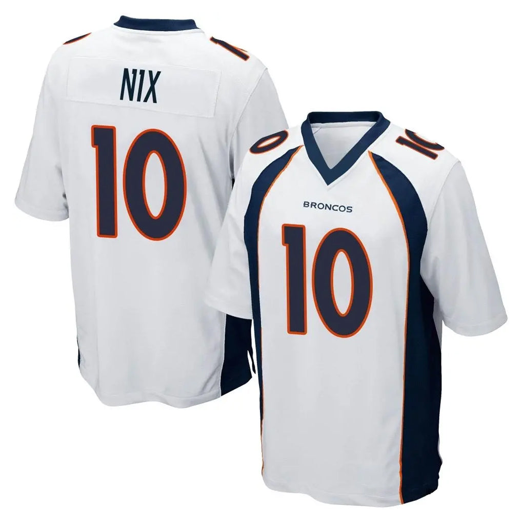 D.Broncos #10 Bo Nix Player White Game Hdoa Stitched Jerseys