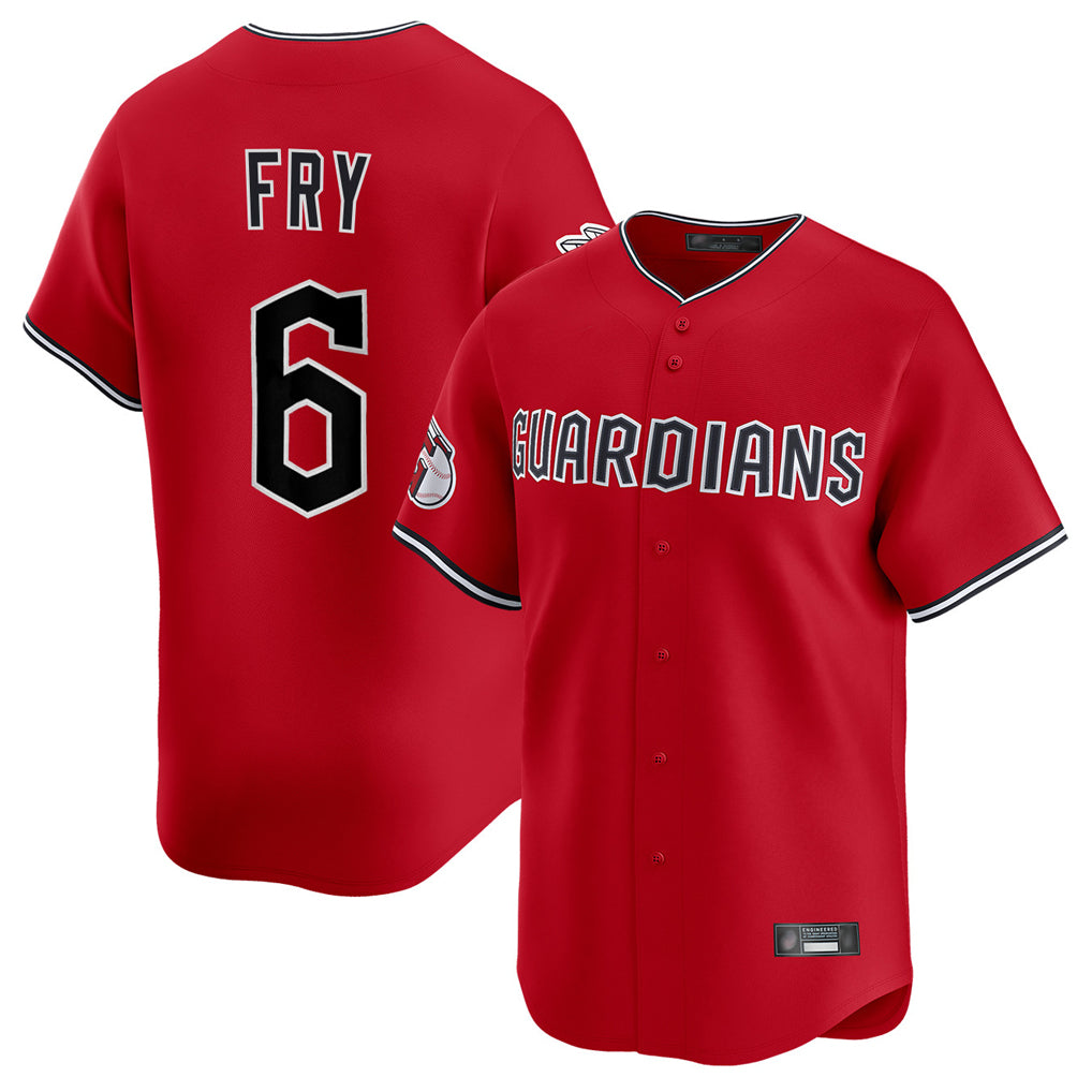 C.Guardians #6 David Fry Player Red Limited Home Hdoa Stitched Jerseys