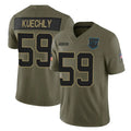 C.Panthers #59 Luke Kuechly Player Olive Salute to Service Limited Home Game Hdoa Stitched Jerseys