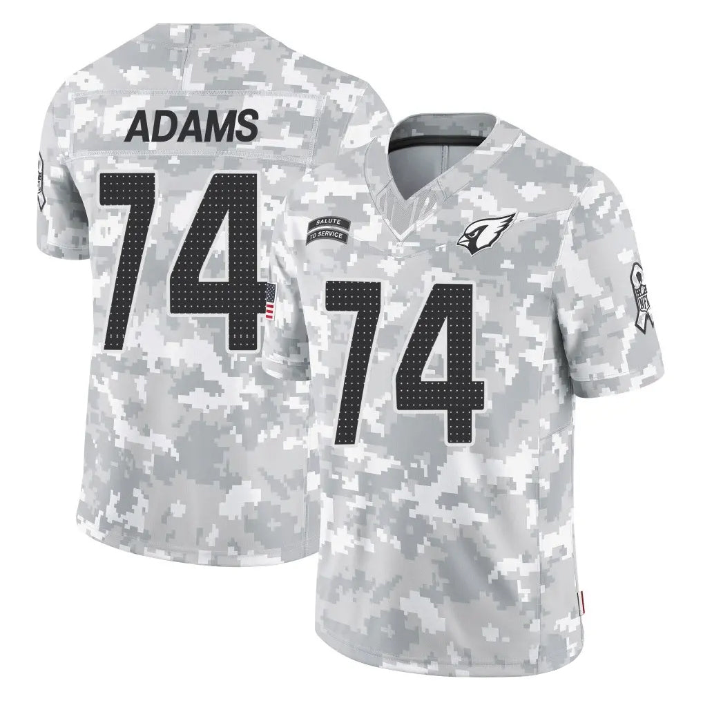 A.Cardinals #74 Isaiah Adams Player Camo Salute to Service Limited Home Hdoa Stitched Jerseys
