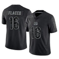 C.Bengals #16 Joe Flacco Player Black Reflective Limited Game Hdoa Stitched Jerseys