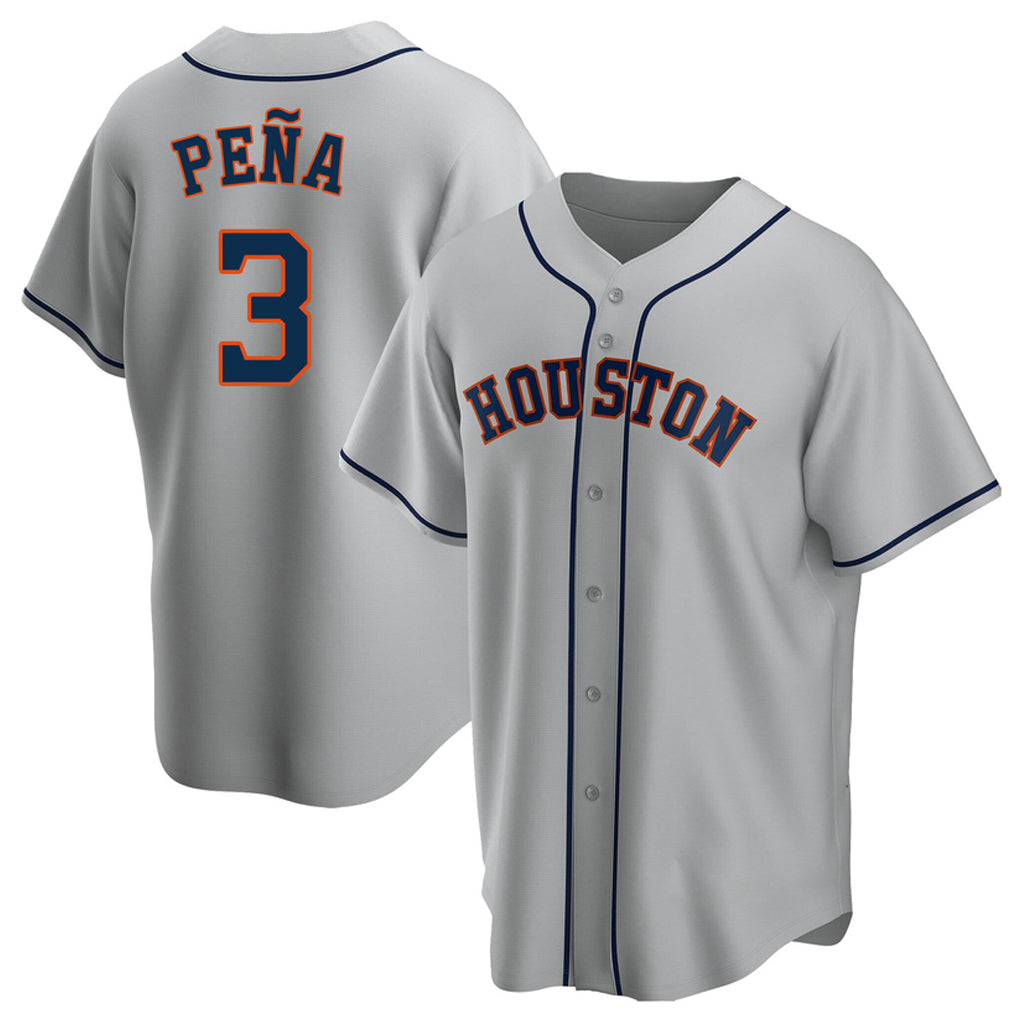 H.Astros #3 Jeremy Pena Player Gray Home Game Hdoa Stitched Jerseys