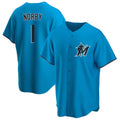 M.Marlins #1 Connor Norby Player Blue Home Game Hdoa Stitched Jerseys