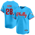P.Phillies #28 Alec Bohm Player Light Blue Phillies & Eagles Vapor Premier Limited Home Hdoa Stitched Jerseys