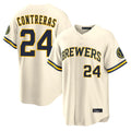 M.Brewers #24 William Contreras Player Cream Home Limited Hdoa Stitched Jerseys