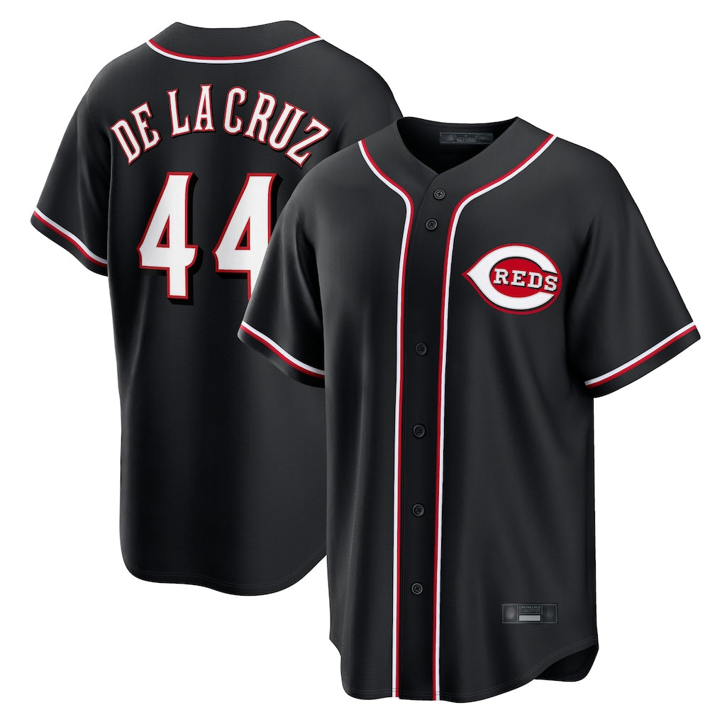 C.Reds #44 Elly De La Cruz Player Black Fashion Out Home Game Hdoa Stitched Jerseys