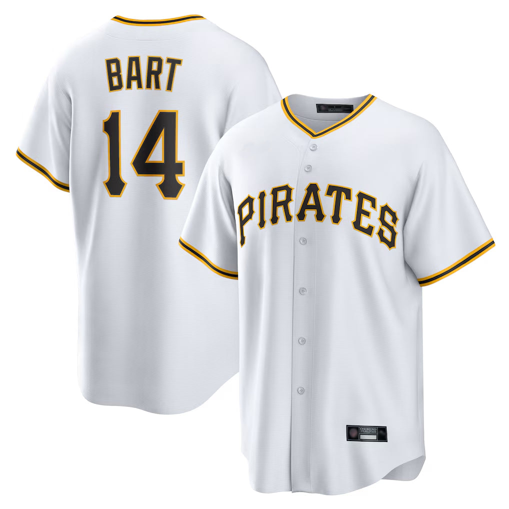 P.Pirates #14 Joey Bart Player White Home Game Hdoa Stitched Jerseys