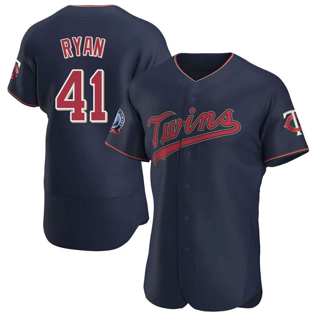 M.Twins #41 Joe Ryan Player Navy 60th Home Limited Elite Hdoa Stitched Jerseys