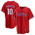 P.Phillies #10 J.T. Realmuto Player Red Home Game Hdoa Stitched Jerseys