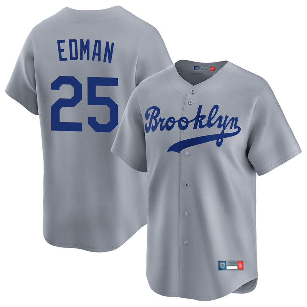 LA.Dodgers #25 Tommy Edman Player Gray Game Limited Home Hdoa Stitched Jerseys