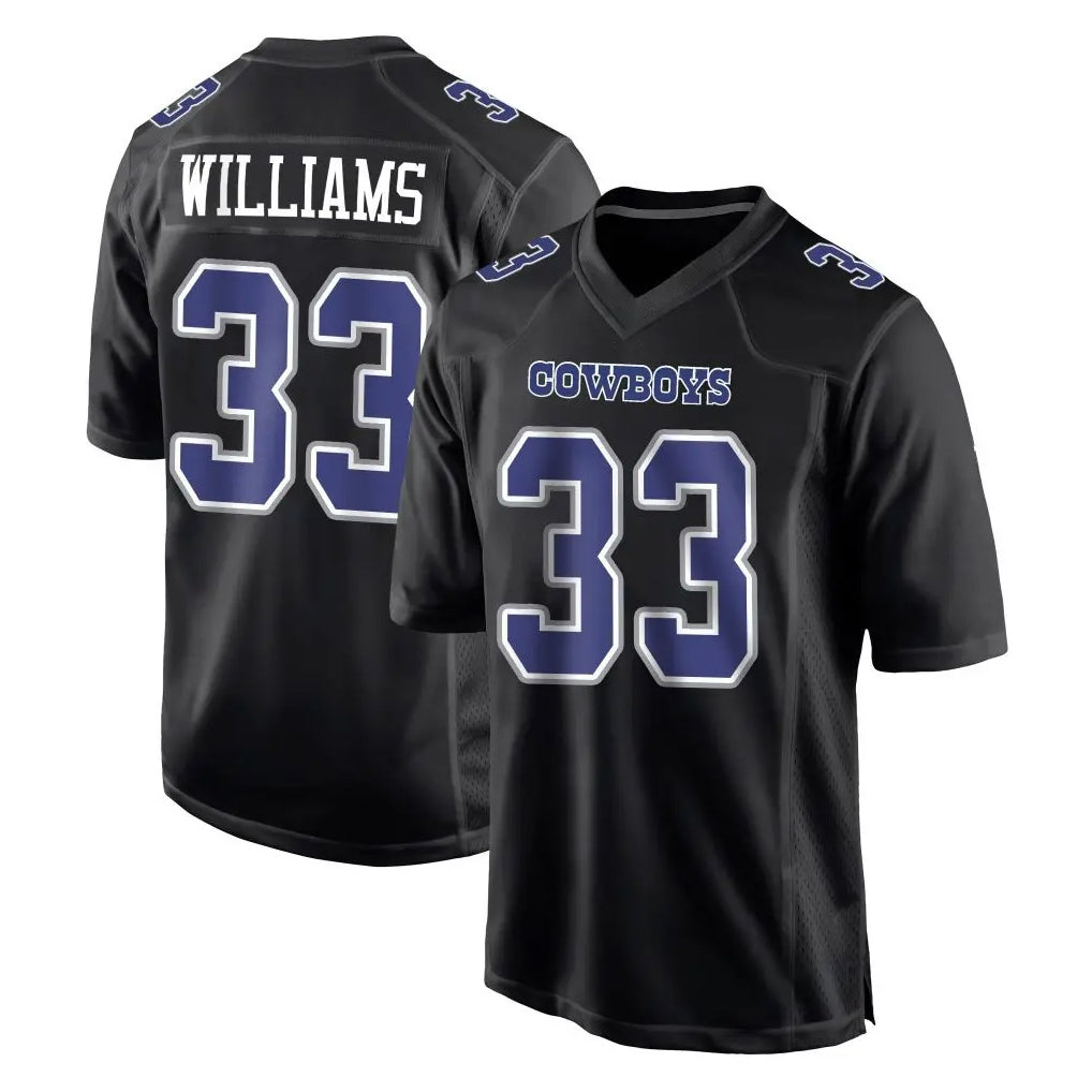 D.Cowboys #33 Javonte Williams Player Carbon Black Fashion Home Game Hdoa Stitched Jerseys