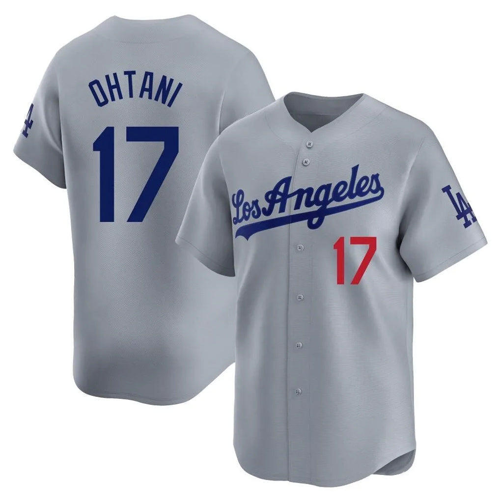 LA.Dodgers #17 Shohei Ohtani Player Gray Limited Home Hdoa Stitched Jerseys