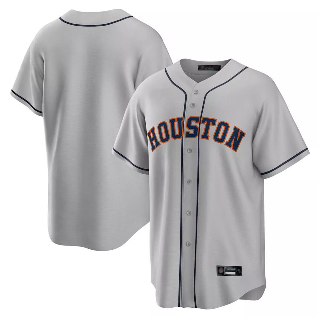 H.Astros ## Astros Blank Player Gray Home Game Hdoa Stitched Jerseys