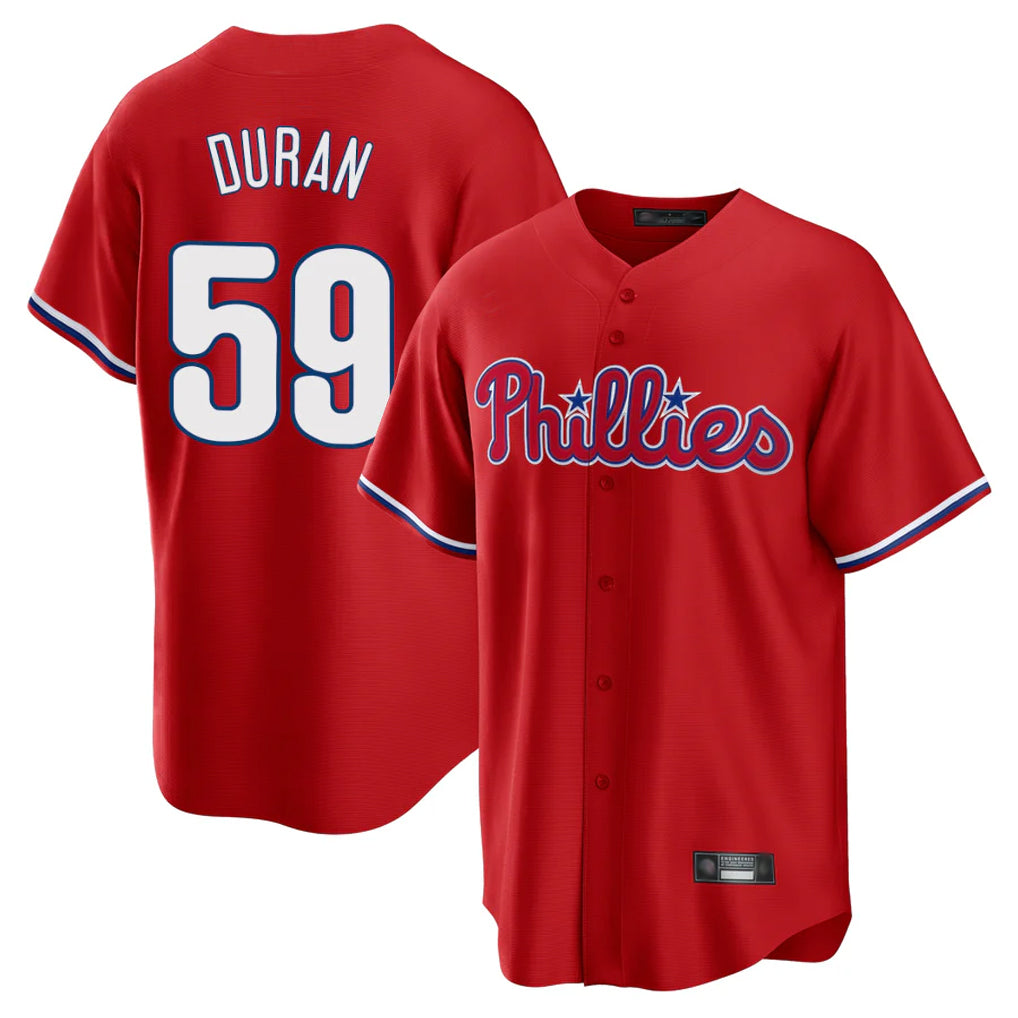 P.Phillies #59 Jhoan Duran Player Red Home Game Hdoa Stitched Jerseys