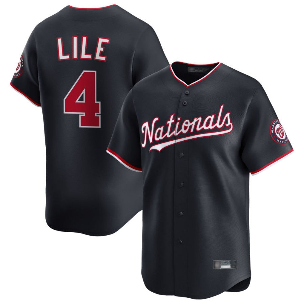 W.Nationals #4 Daylen Lile Player Navy Alternate Limited Replica Hdoa Stitched Jerseys