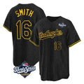 LA.Dodgers #16 Will Smith Player Black World Series Snake Skin City Game Home Hdoa Stitched Jerseys