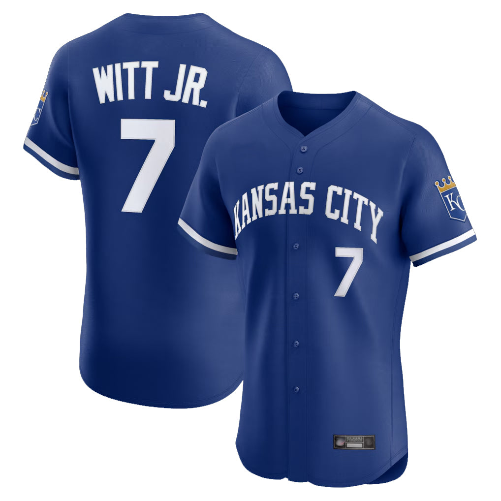 KC.Royals #7 Bobby Witt Jr. Player Royal Limited Elite Home Hdoa Stitched Jerseys