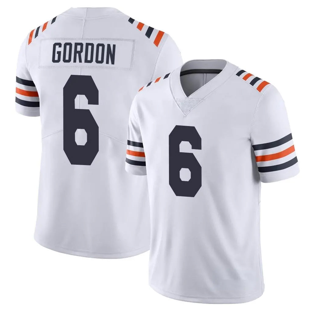 C.Bears #6 Kyler Gordon Player White Classic Vapor Limited Home Game Hdoa Stitched Jerseys