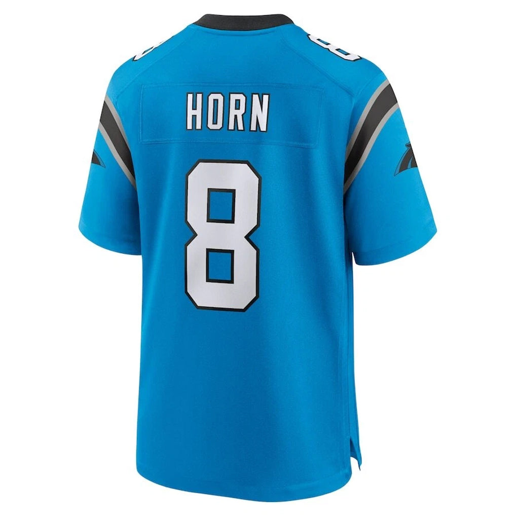 C.Panthers #8 Jaycee Horn Player Blue Home Game Hdoa Stitched Jerseys