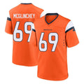 D.Broncos #69 Mike McGlinchey Player Orange Home Game Hdoa Stitched Jerseys