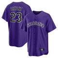 C.Rockies #23 Kris Bryant Player Purple Game Home Hdoa Stitched Jerseys