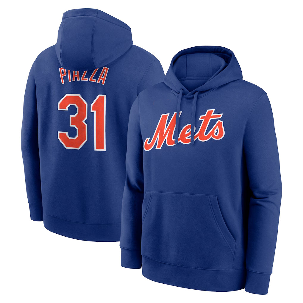 NY.Mets #31 Mike Piazza Player Royal Club Pullover Hoodie Game Hdoa Stitched Jerseys