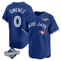 T.Blue Jays #0 Andres Gimenez Player Royal 2025 World Series Limited Hdoa Stitched Jerseys