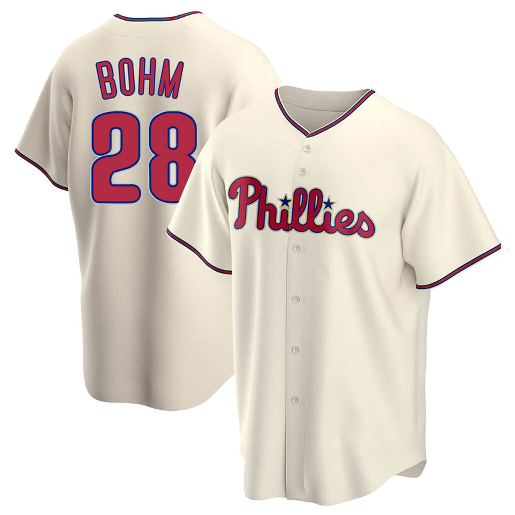 P.Phillies #28 Alec Bohm Player Cream Home Game Hdoa Stitched Jerseys