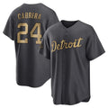 D.Tigers #24 Miguel Cabrera Player Charcoal All-Star Home Game Hdoa Stitched Jerseys