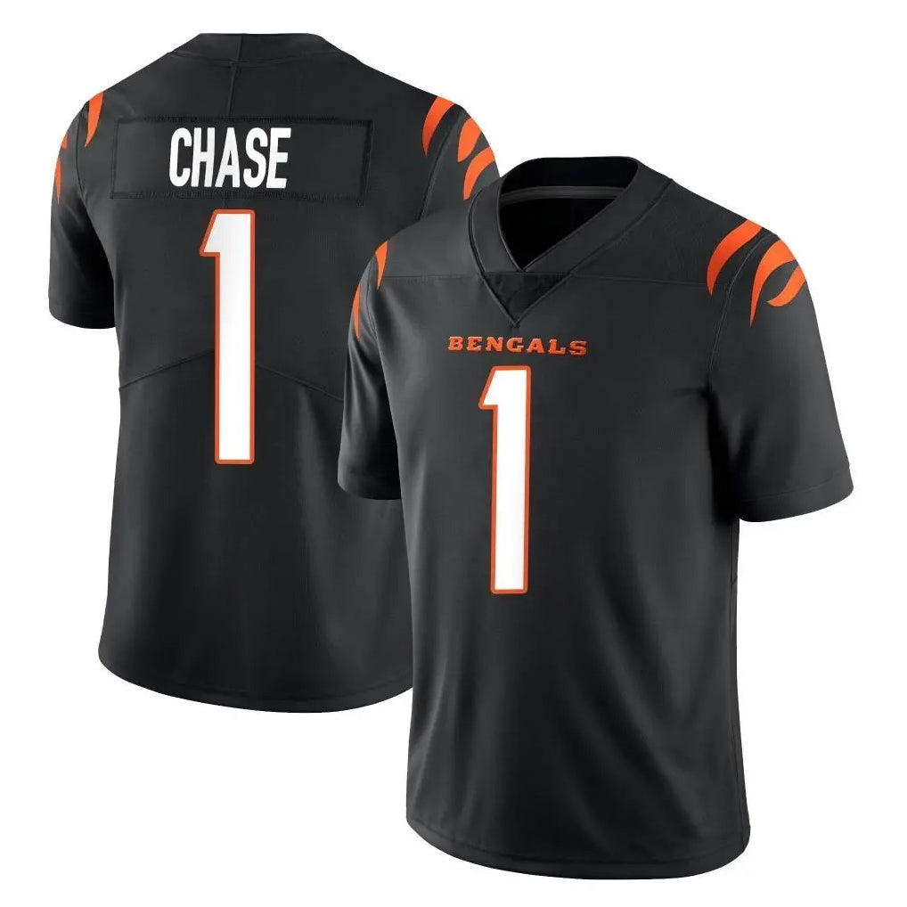 C.Bengals #1 Ja'Marr Chase Player Black Vapor Untouchable Limited Home Game Hdoa Stitched Jerseys