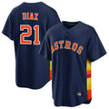 H.Astros #21 Yainer Diaz Player Navy Home Game Hdoa Stitched Jerseys