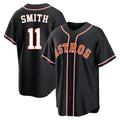H.Astros #11 Cam Smith Player Black Fashion Out Home Game Hdoa Stitched Jerseys
