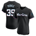 M.Marlins #39 Eury Perez Player Black Vapor Home Limited Elite Hdoa Stitched Jerseys