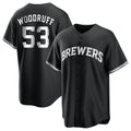 M.Brewers #53 Brandon Woodruff Player Black Game Home Hdoa Stitched Jerseys