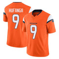 D.Broncos #9 Talanoa Hufanga Player Orange Vapor F.U.S.E. Limited Home Game Hdoa Stitched Jerseys