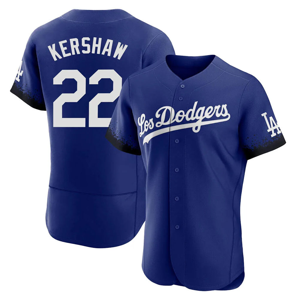 LA.Dodgers #22 Clayton Kershaw Player Royal City Connect Elite Home Hdoa Stitched Jerseys