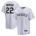 C.Rockies #22 Mickey Moniak Player White Game Home Hdoa Stitched Jerseys